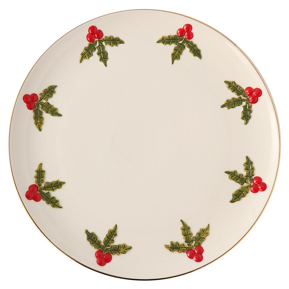 F&F Home Holly Serving Plate