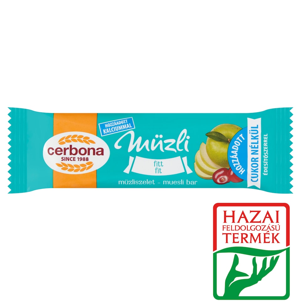 image 1 of Cerbona Fitt Muesli Bar with Calcium Without Added Sugar with Sweetener 20 g
