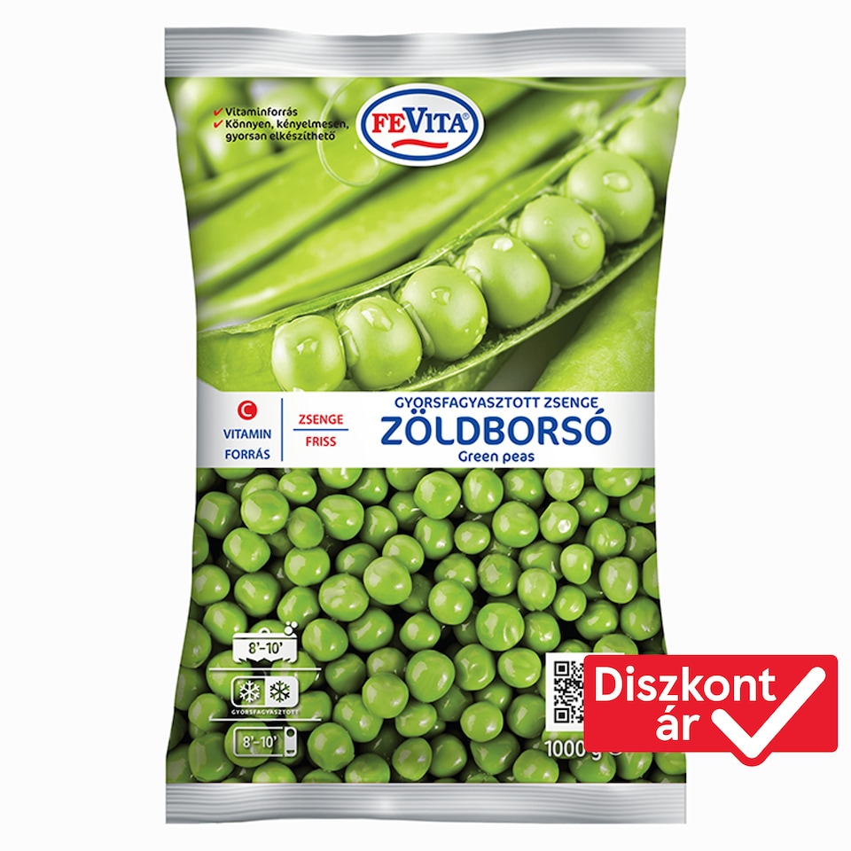 Fevita Quick-Frozen Tender Fresh Green Peas 1000 g