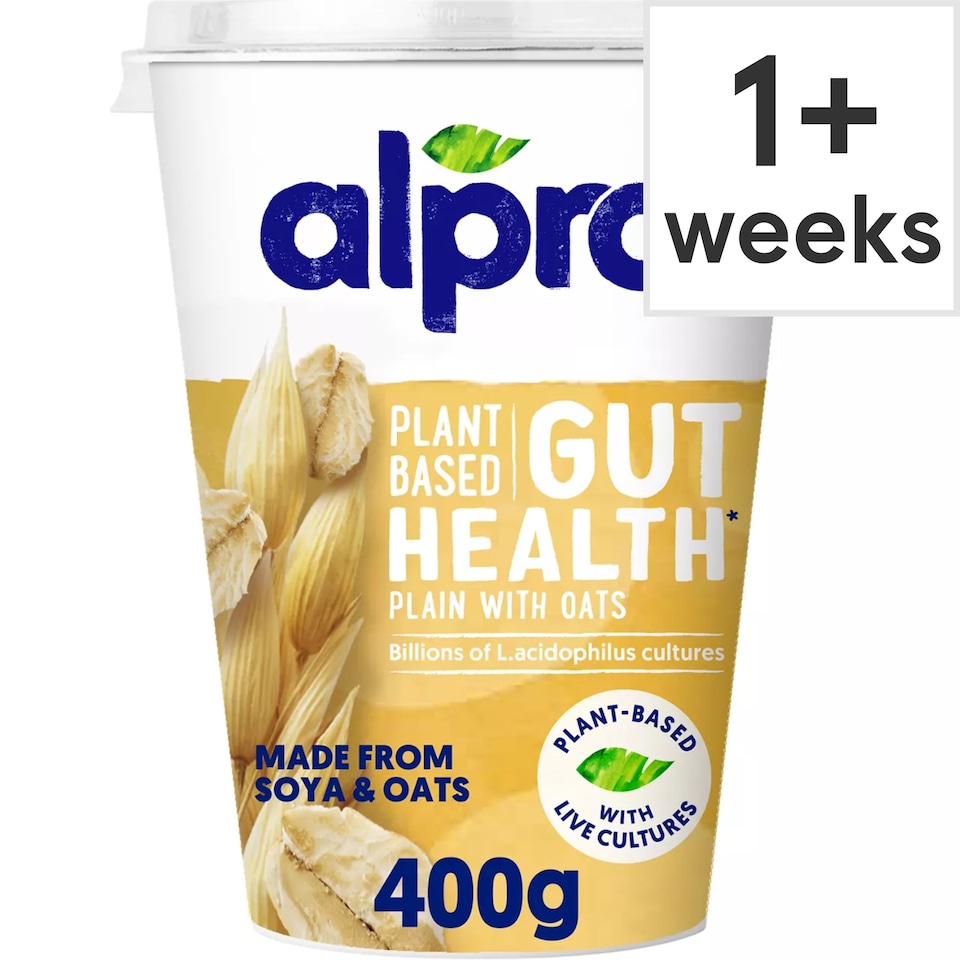 image 1 of Alpro Gut Health Oats Natural Dairy Free Yoghurt Alternative 400g