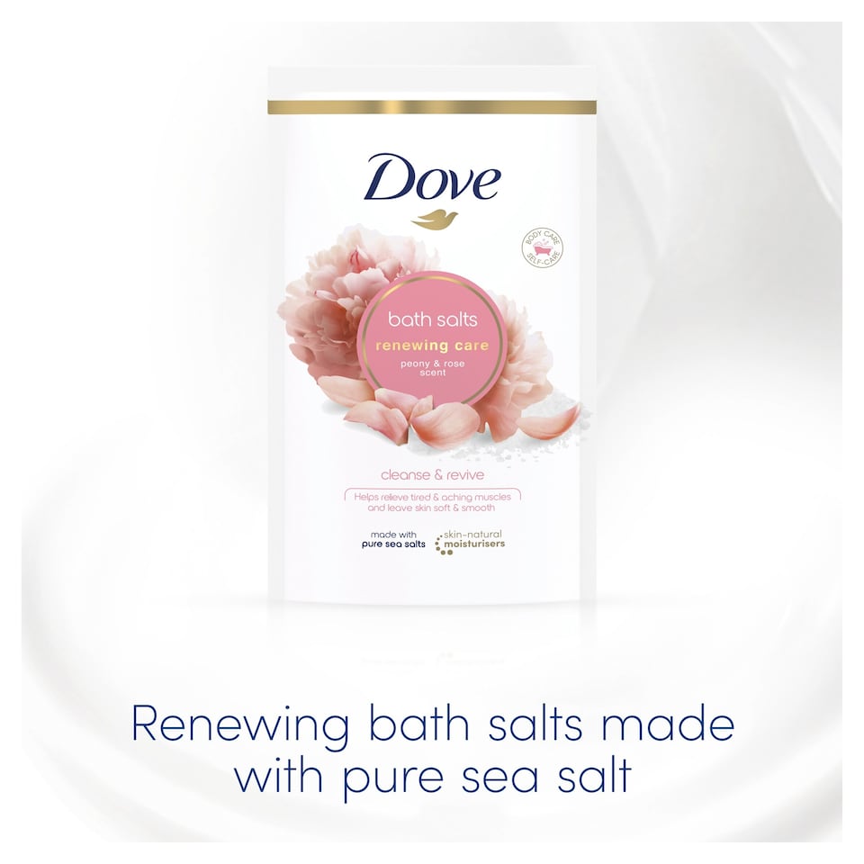 image 1 of Dove Renewing Care Peony & Rose Bath Salts 900g