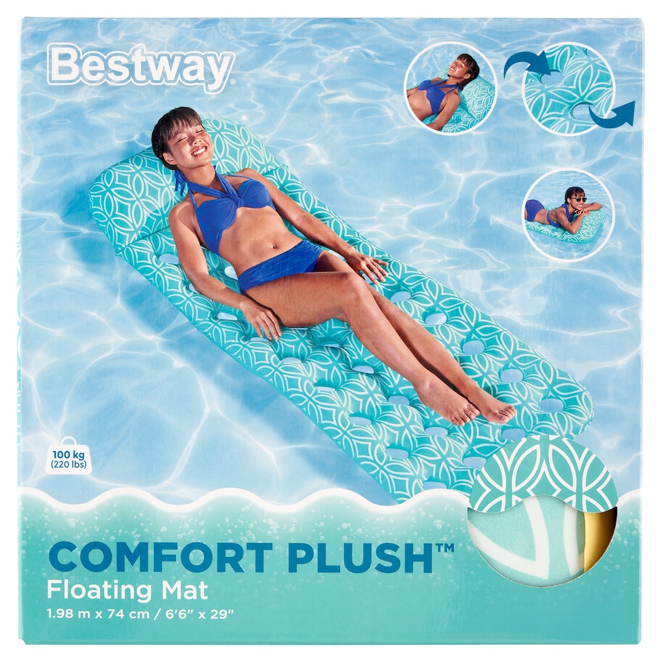 Bestway Comfort Plush plávajúca podložka 1,98 m x 74 cm