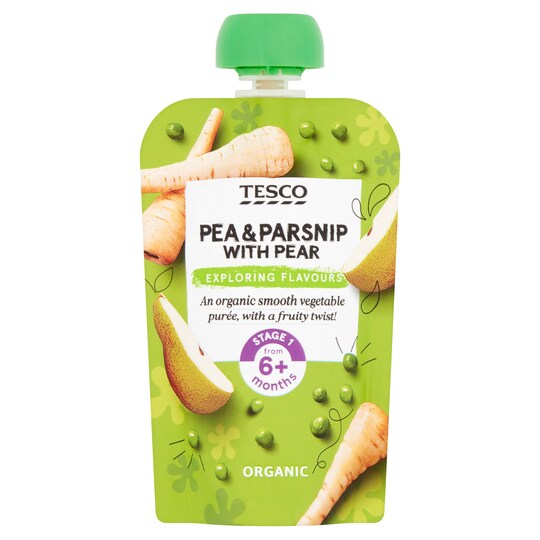 Tesco Pea Parsnip Pear Pouch 100G