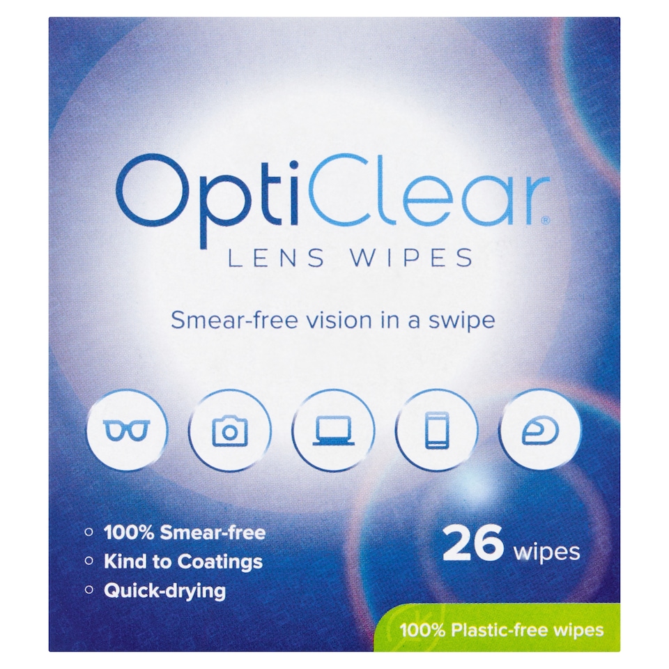 Opticlear Lens Wipes 26 Pack
