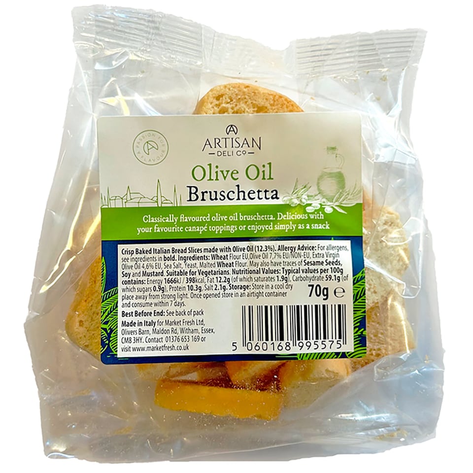 The Artisan Bread Company Olive Oil Bruschetta 70G