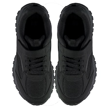 F&F School Boys Mesh Panel Trainers in Black