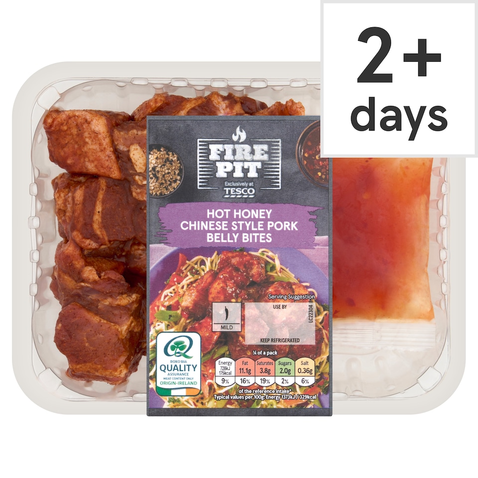 Tesco Fire Pit Hot Honey Chinese Style Pork Belly Bites400g
