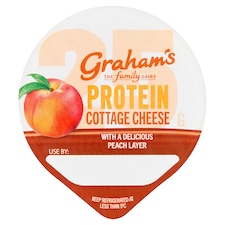 Grahams the Family Dairy 25g Protein Cottage Cheese with Peach Layer 200g