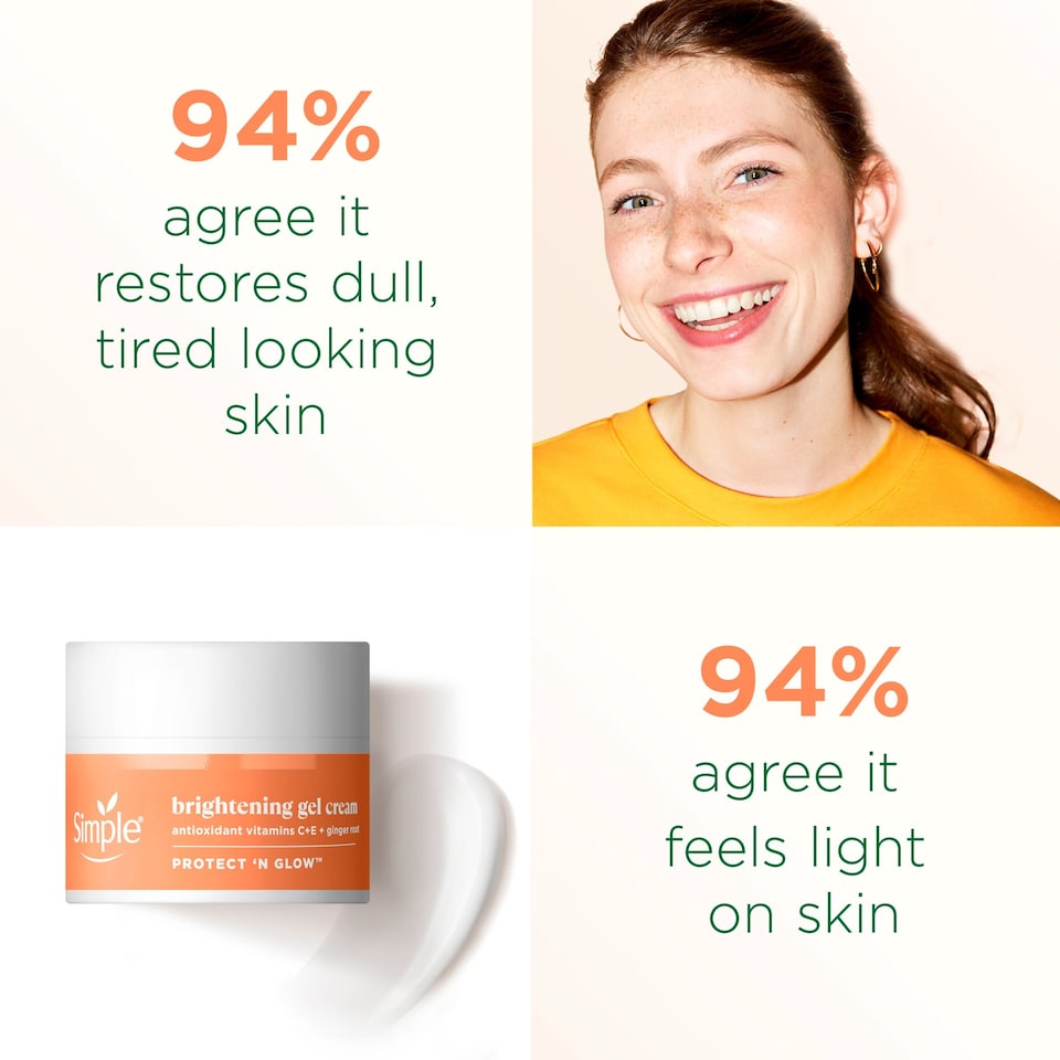 image 1 of Simple Protect 'n Glow Brightening Gel Cream Moisturiser 50ml