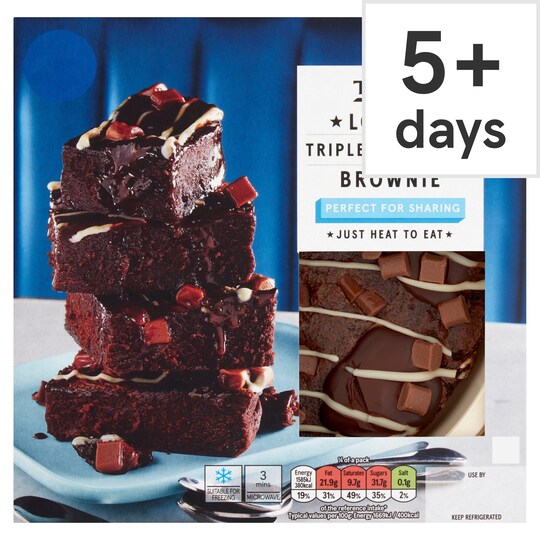 Tesco Loaded Triple Chocolate Brownie 380G Tesco Groceries