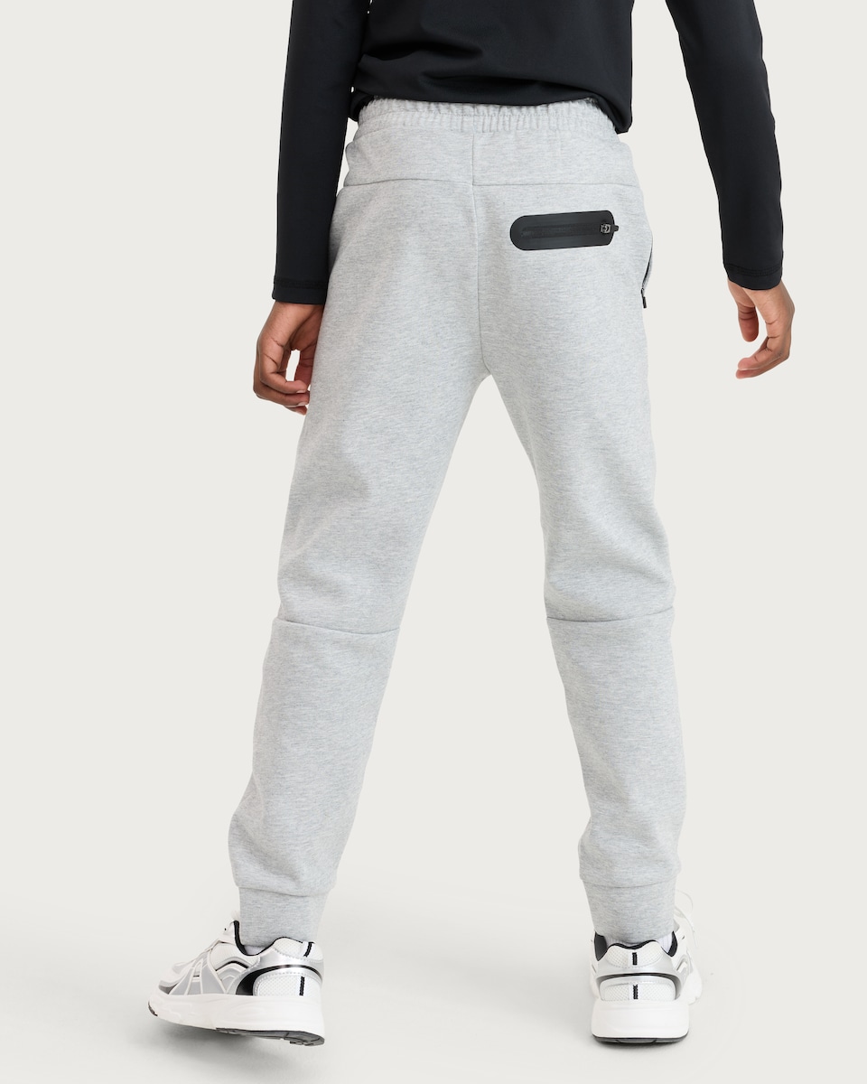 image 1 of F&F Active Boys TECHSPORT Panelled Cuffed Joggers in Grey Marl