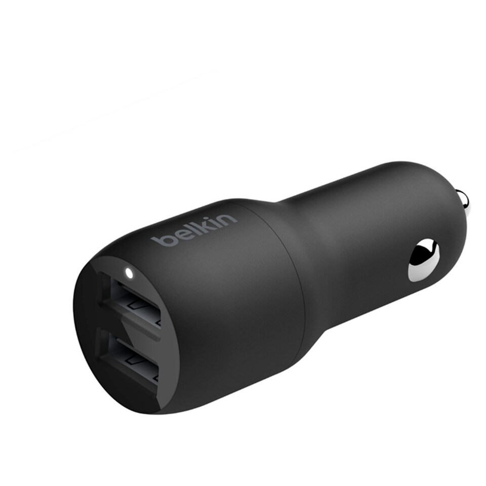 Belkin Dual USB-A Car Charger 12W X2 Black