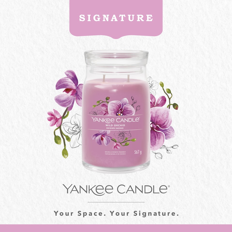 image 1 of Yankee Candle Signature Wild Orchid Large Jar 567g