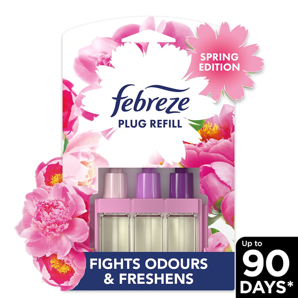image 1 of Febreze Air Freshener 3Volution Plug In Refill Peony&Cedar 20Ml