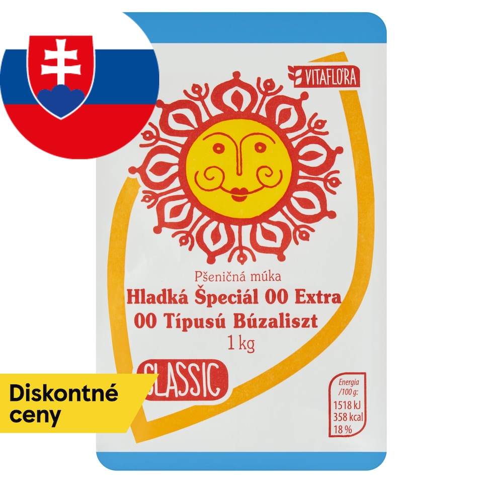 Vitaflóra Classic pšeničná múka hladká špeciál 00 extra 1 kg