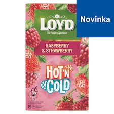 Loyd Hot'n Cold bylinno-ovocný čaj s príchuťou maliny a jahody 15 x 2 g (30 g)