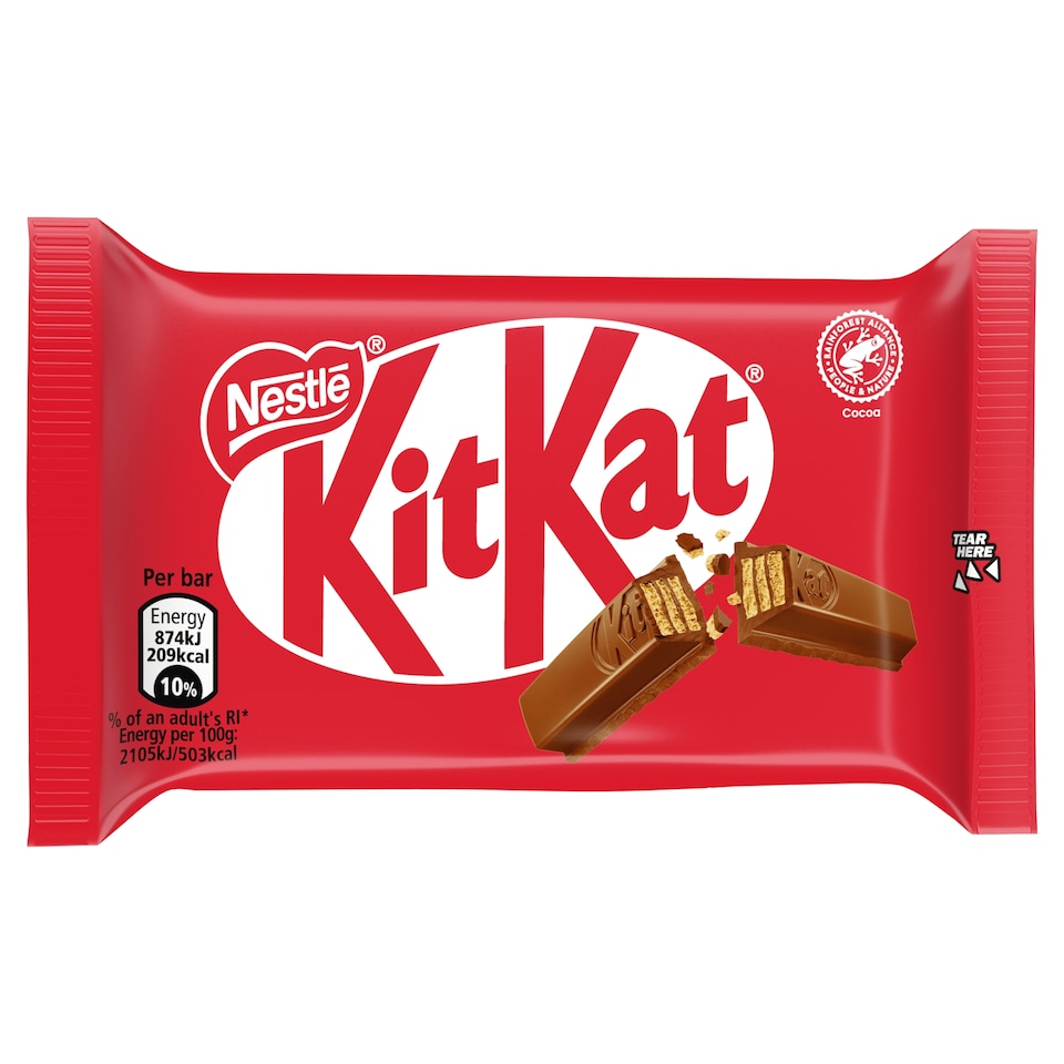 image 1 of Kit Kat 4 Finger Milk Chocolate Bar 41.5g