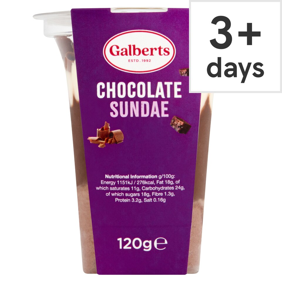 GALBERTS CHOCOLATE SUNDAE 120G