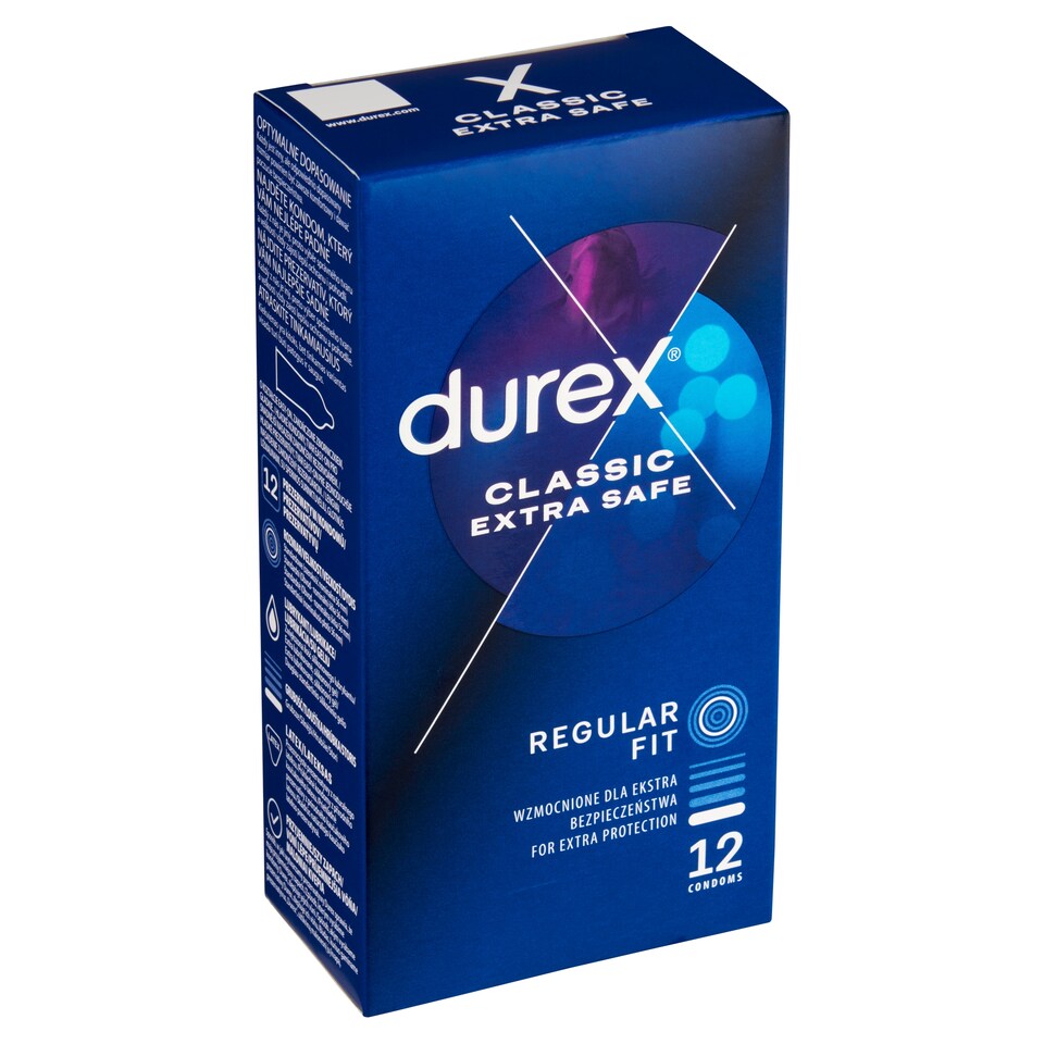 Obrázek 1 pro produkt Durex Classic Extra Safe Regular Fit kondomy 12 ks