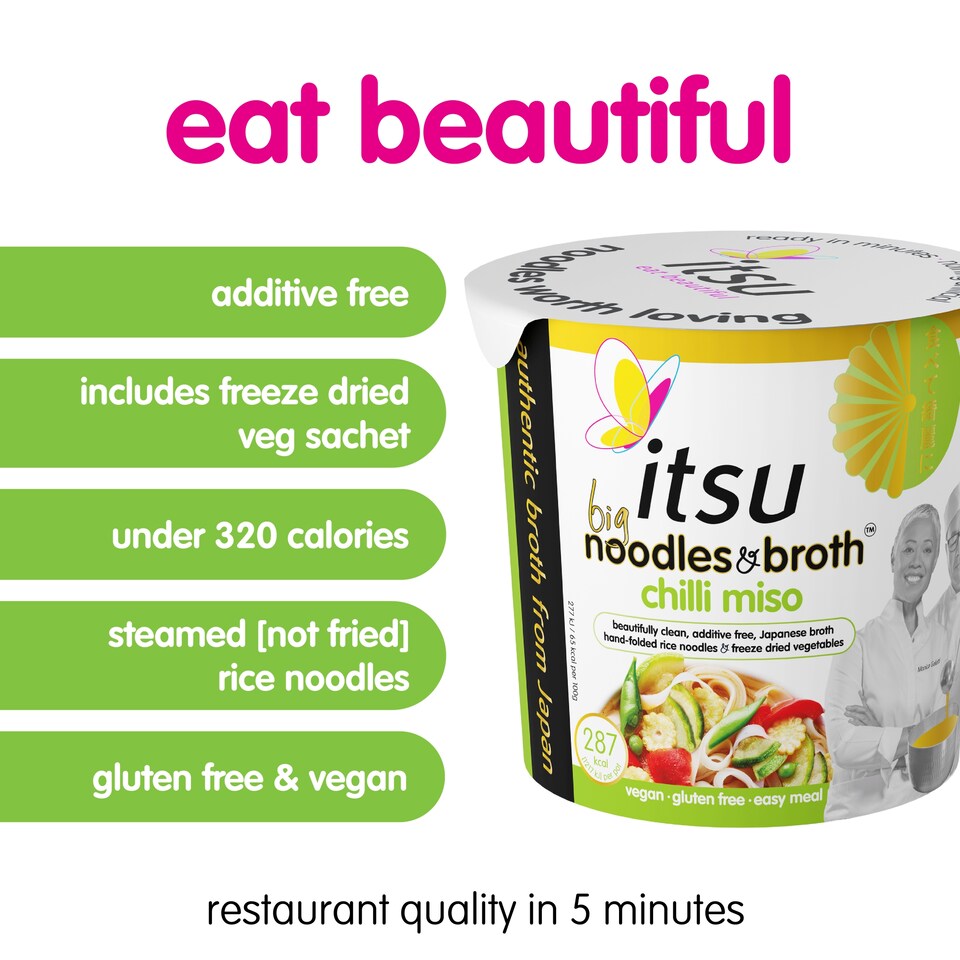 image 1 of itsu BIG chilli miso instant noodles & broth pot 99g