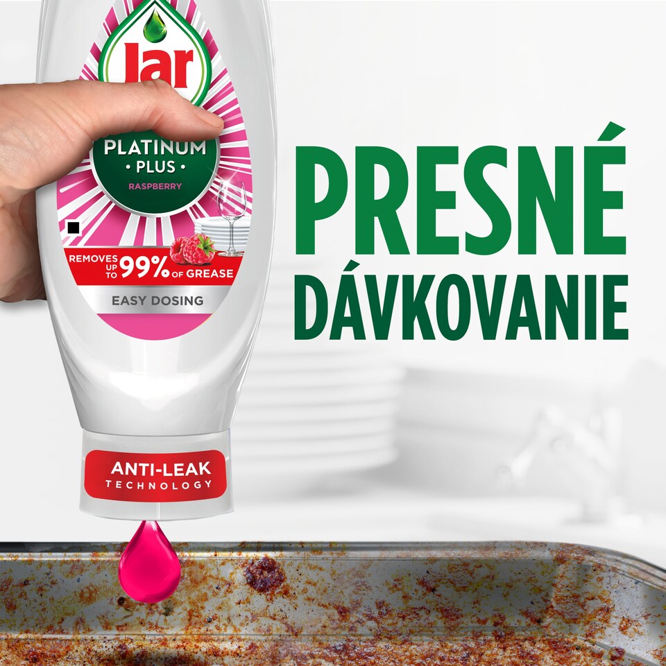 image 1 of Jar Platinum Plus Washing Up Liquid Raspberry 660ML