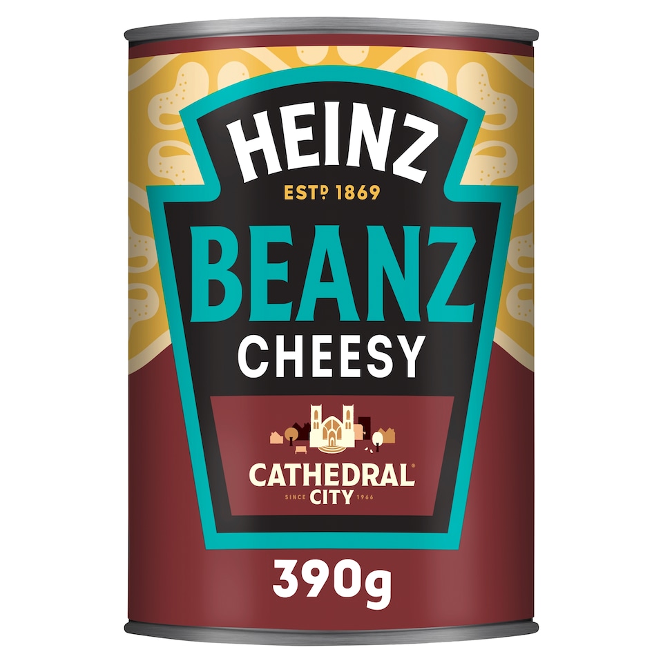 image 1 of Heinz Cathedral City Cheesy Baked Beans 390G