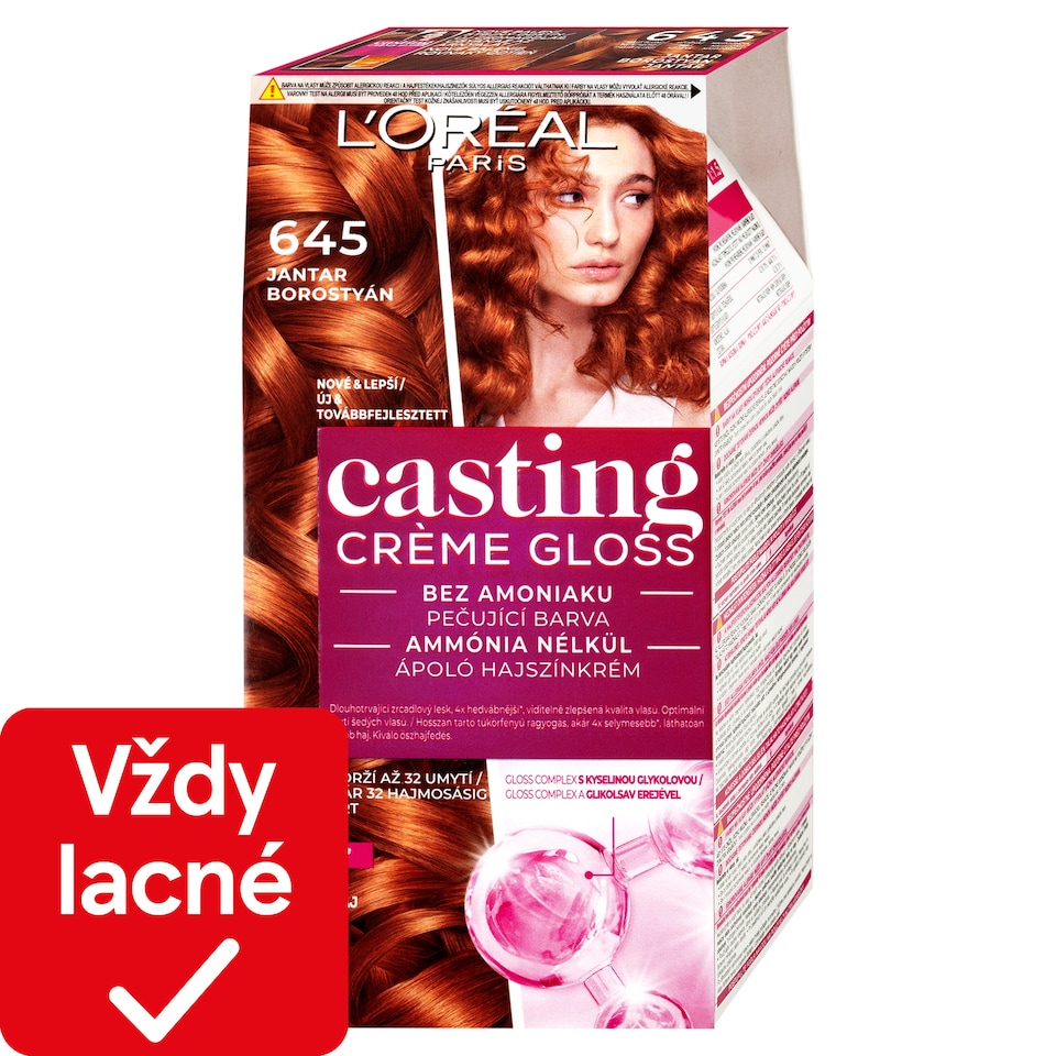 L'Oréal Paris Casting Crème Gloss farba na vlasy 645 jantár