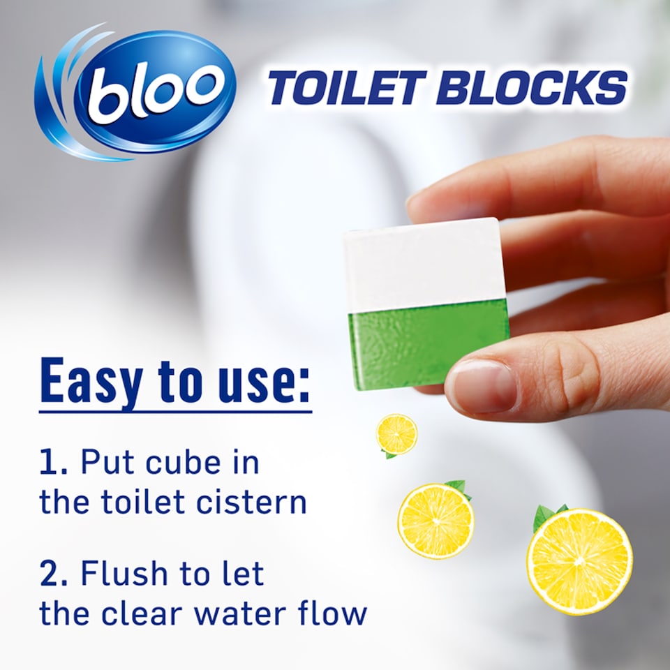 image 1 of Bloo Toilet Blocks - Lemon 4 x 50g (200g)