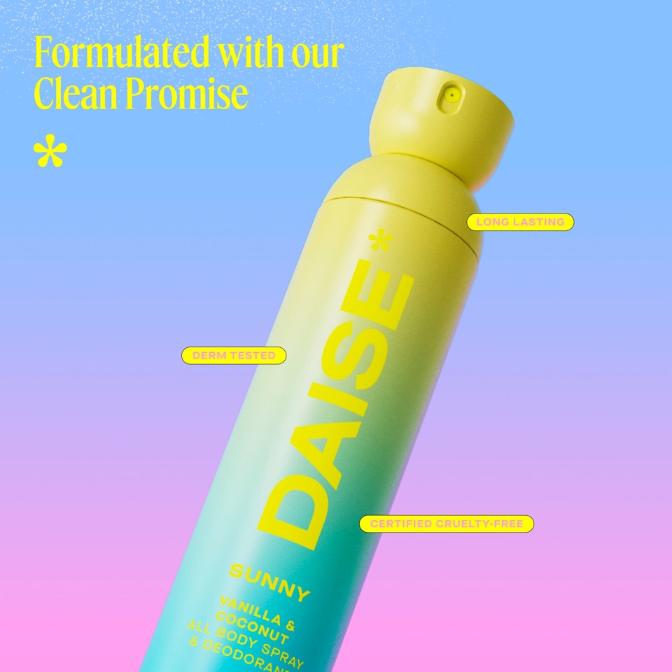 image 1 of DAISE VANILLA & COCONUT ALL BODY SPRAY & DEODORANT SUNNY 120ML