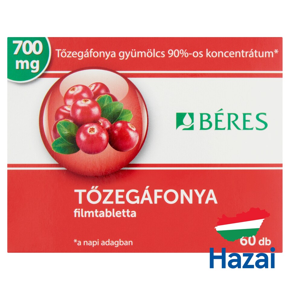 Béres tőzegáfonya filmtabletta 60 db 46,5 g