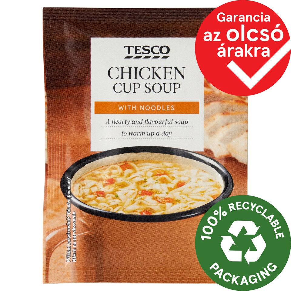 Tesco Chicken Cup Soup with Noodles 17 g