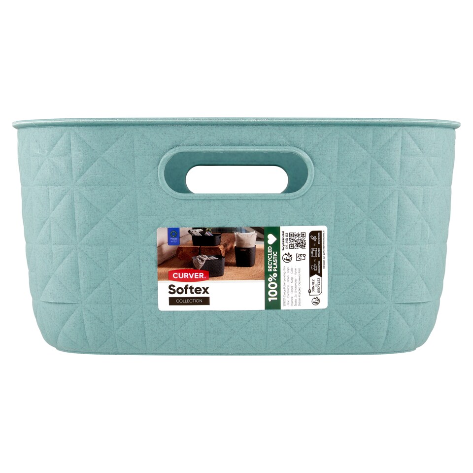 Softex M Teal Blue tárolódoboz 38 x 28,2 x 14,2 cm