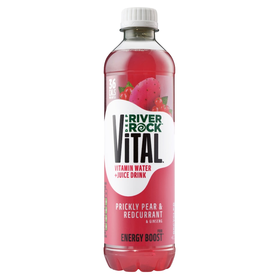 Deep River Rock Vital + Vitamin Water & Juice Prickly Pear Redcurrant & Ginseng 450ml