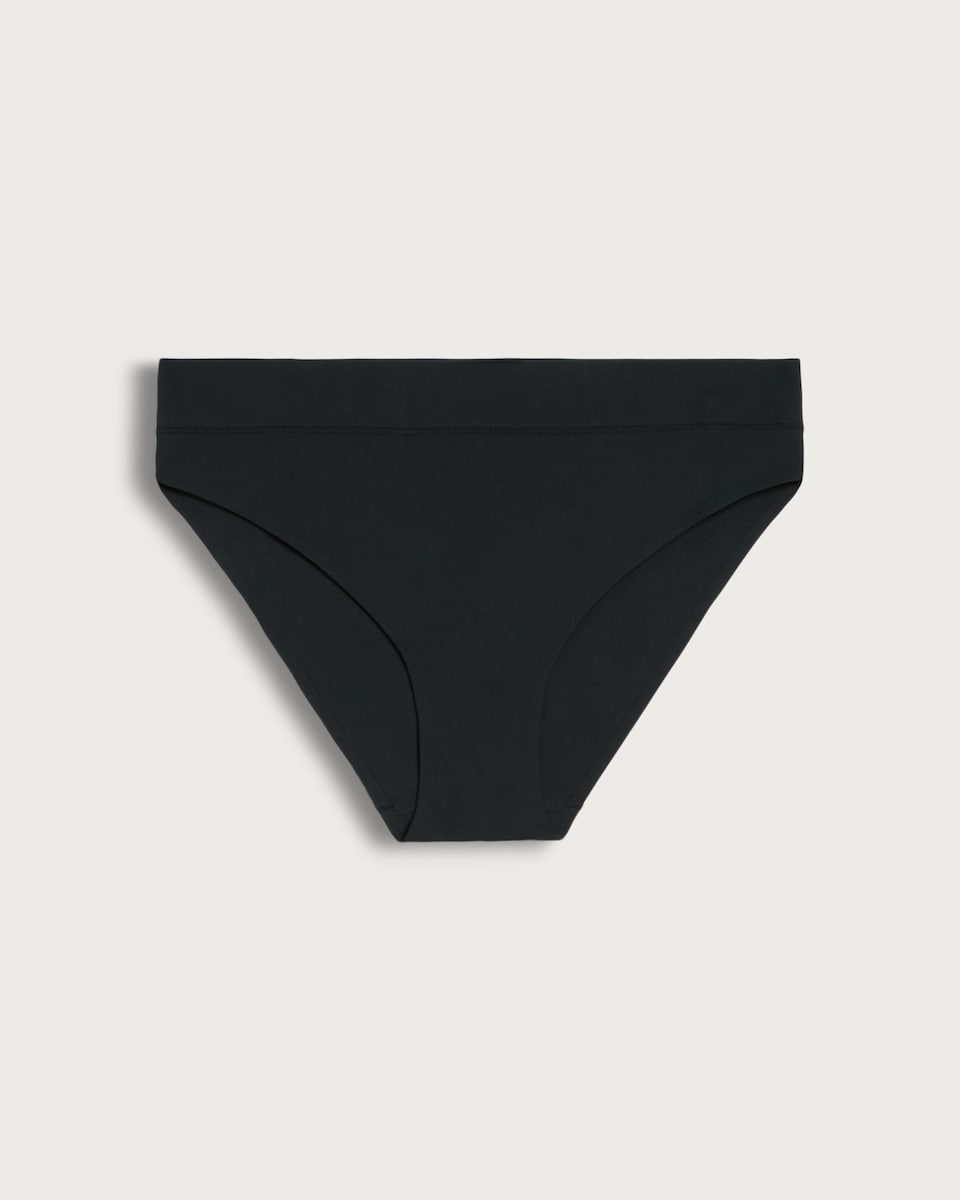 F&F Seamless High Leg Bonded Knickers in Black