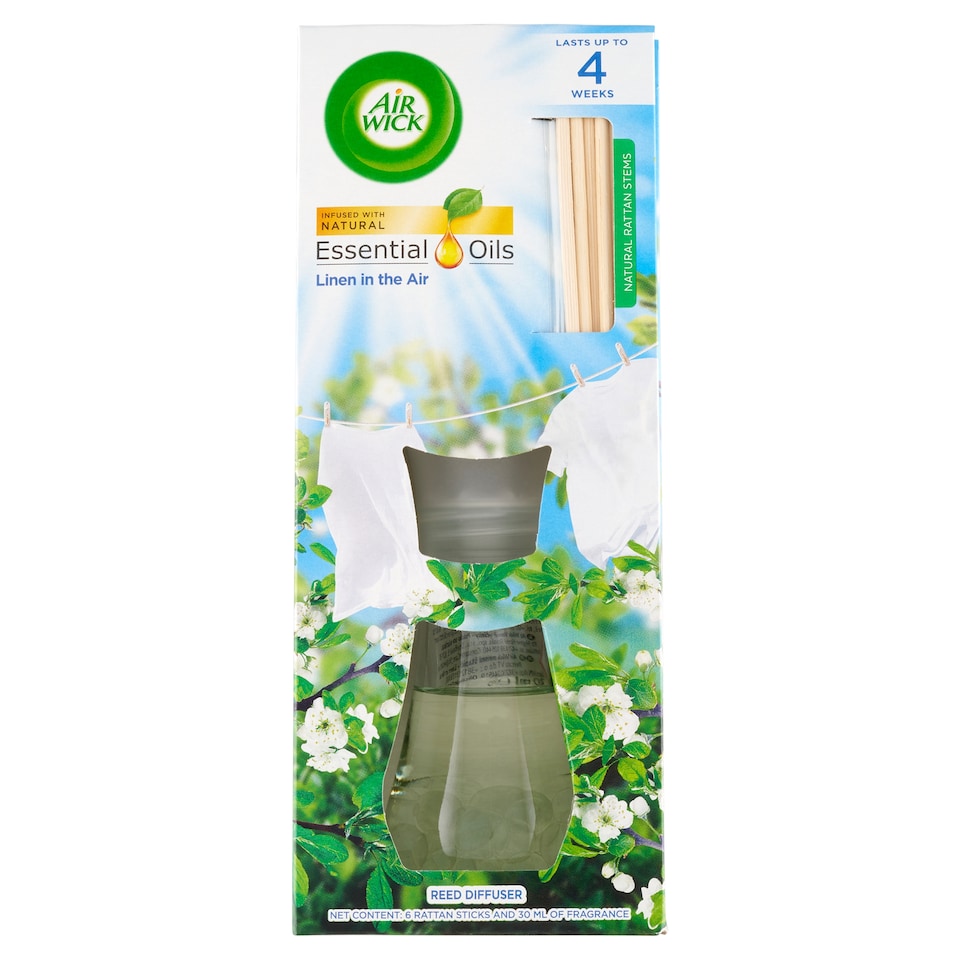 obrázok 1 z Air Wick Essential Oils Vonné tyčinky prádlo vo vánku 30 ml