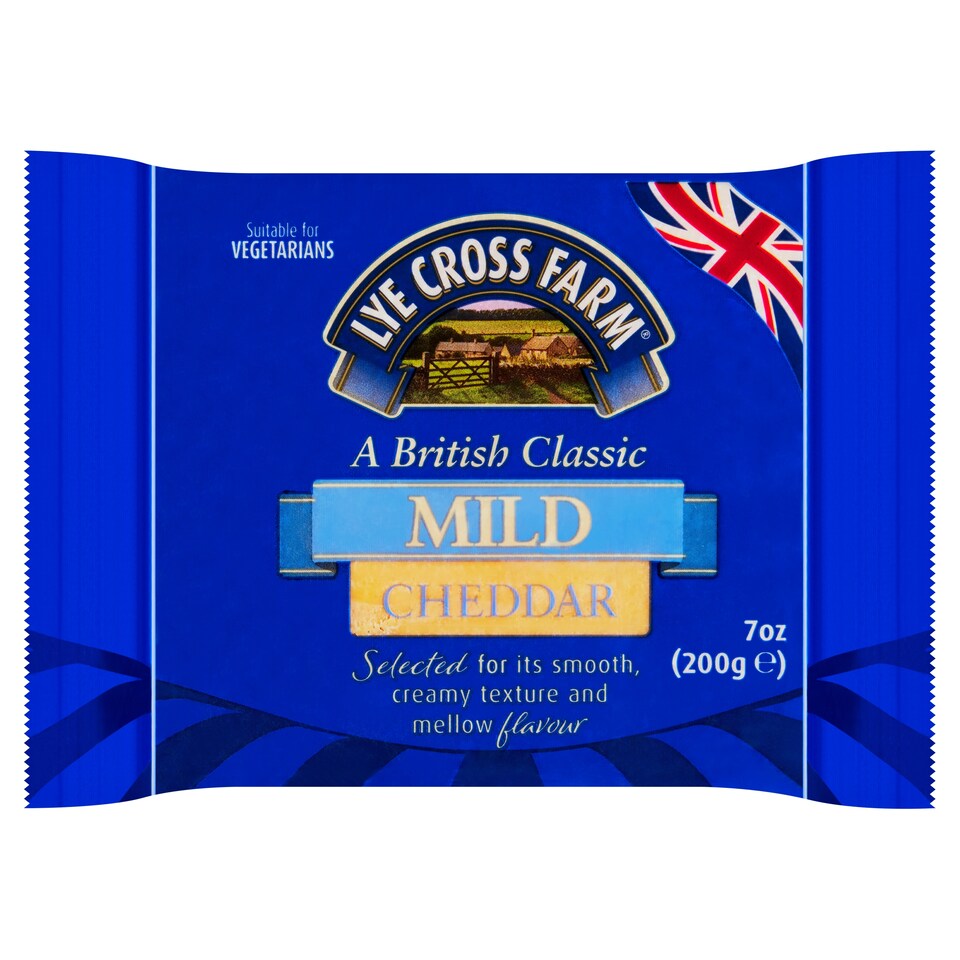 Lye Cross Farm English Mild Coloured cheddar 200g