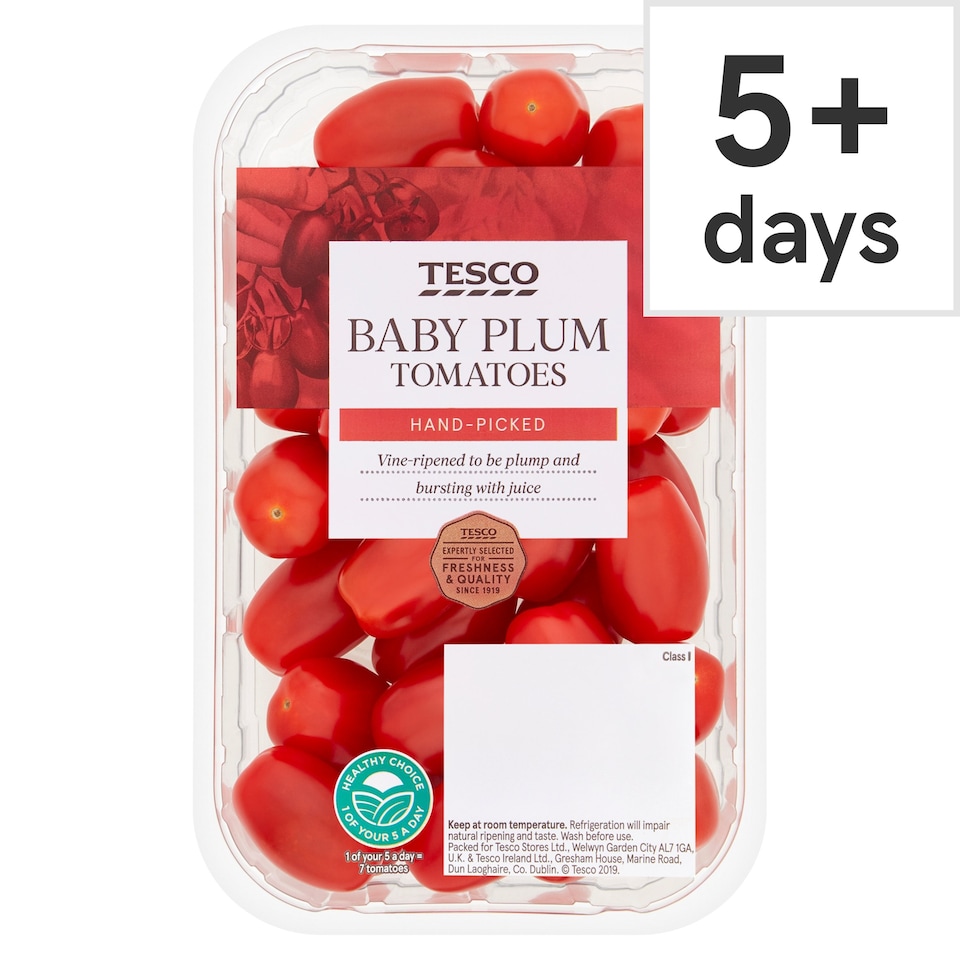 Tesco Baby Plum Tomatoes 300G