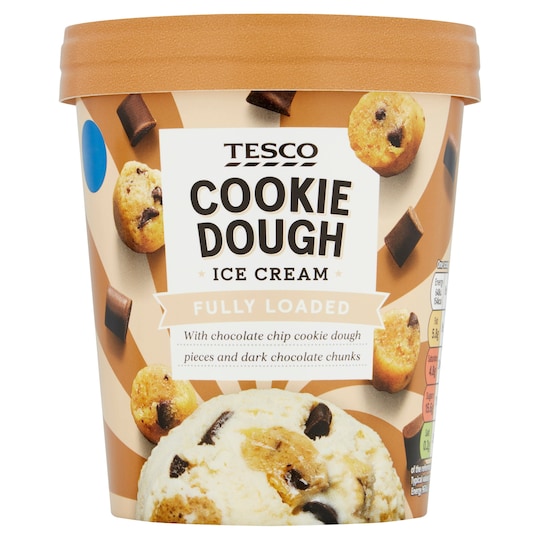 Tesco Cookie Dough Ice Cream 480Ml Tesco Groceries