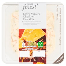 Tesco Finest Extra Mature Cheddar Cheese Coleslaw 250g 