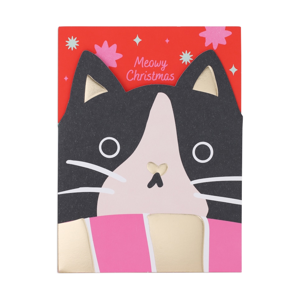 image 1 of Paperchase Cats Christmas Cards 6 Pack