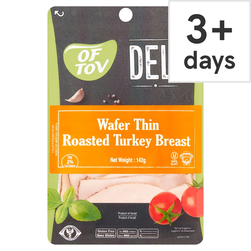 Of Tov Wafer Thin Honey Roasted Turkey Breast 142G