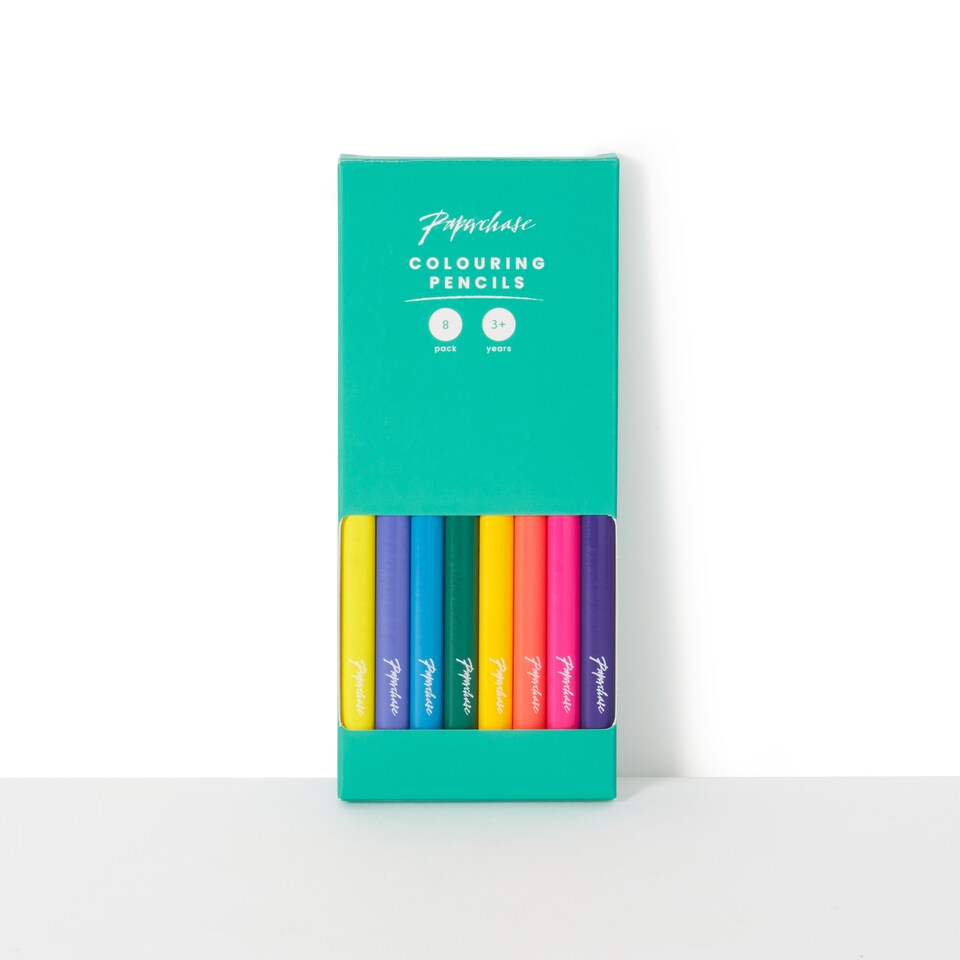 image 1 of Paperchase Happy Space 8 Colouring Pencils