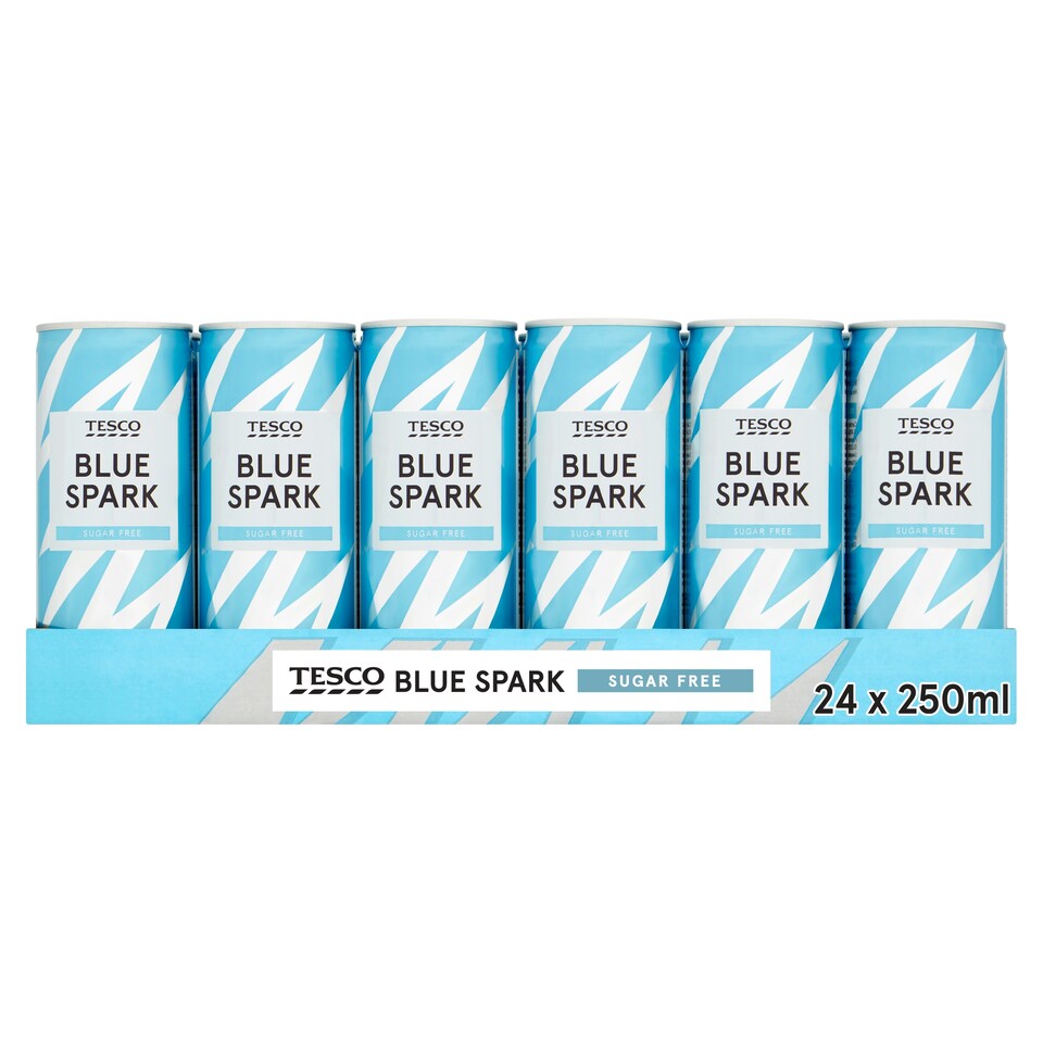 Tesco Blue Spark Sugar Free 24X250ml