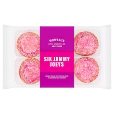 Howell House Jammy Joeys - Raspberry and Coconut Soft Madeira Buns 6 Pack