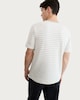 image 3 of F&F Cotton Rich Heavyweight Stripe Print Short Sleeved T-Shirt in Cream