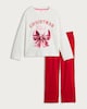 image 4 of F&F Girls Pure Cotton Christmas Club Slogan Pyjamas in Multi