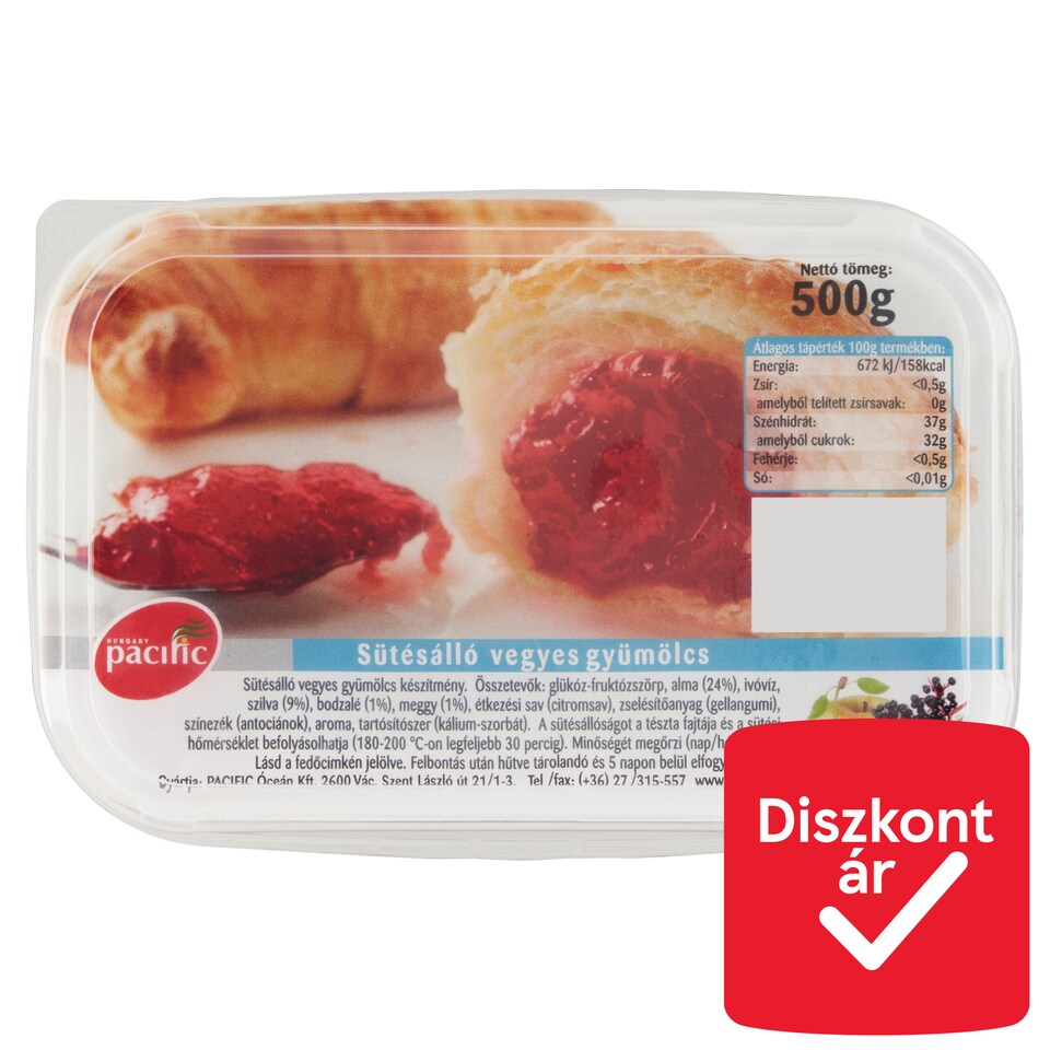 Pacific sütésálló vegyes gyümölcs készítmény 500 g  1. kép