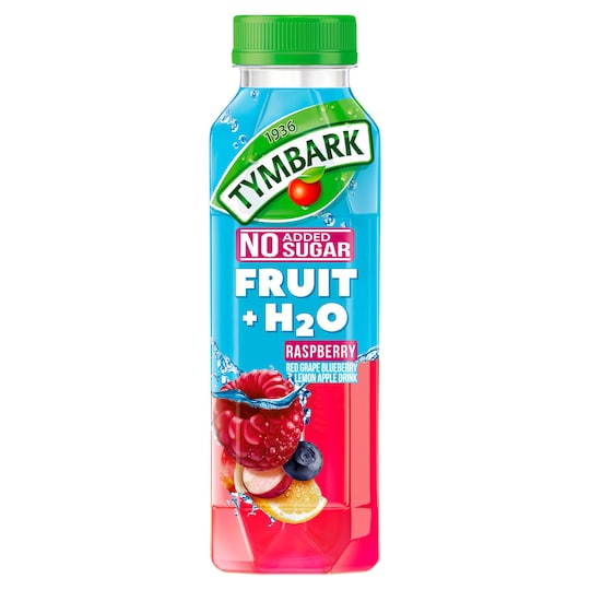 Tymbark Raspberry Tymbark Fruit H2o Raspberry Grape Apple Drink 400Ml - Tesco Groceries