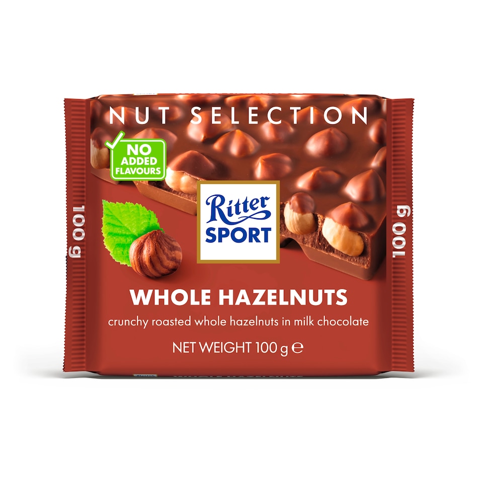 Ritter Sport Milk Chocolate with Whole Hazelnuts 100 g