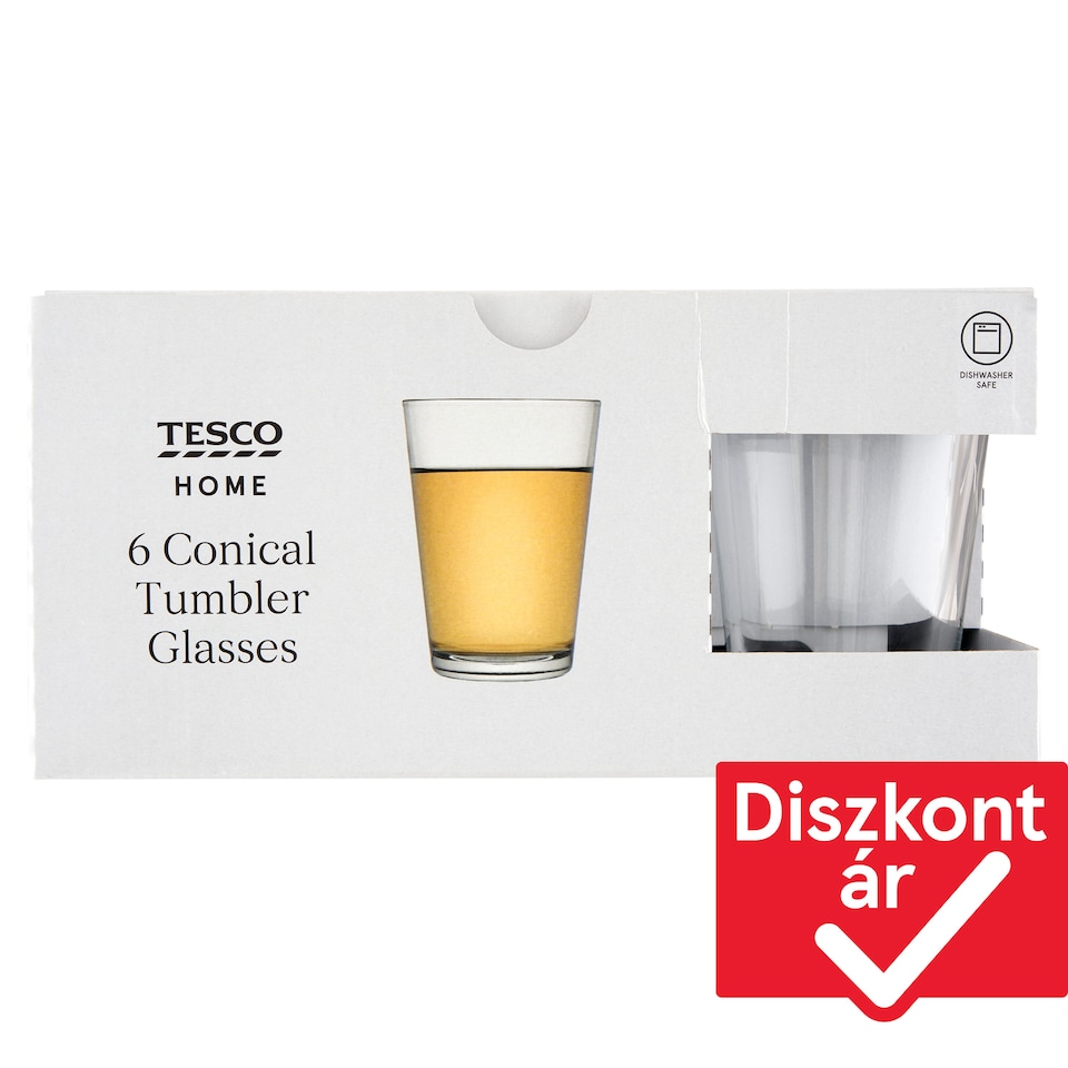 Tesco Home 300 ml-es kúpos pohár 6 db